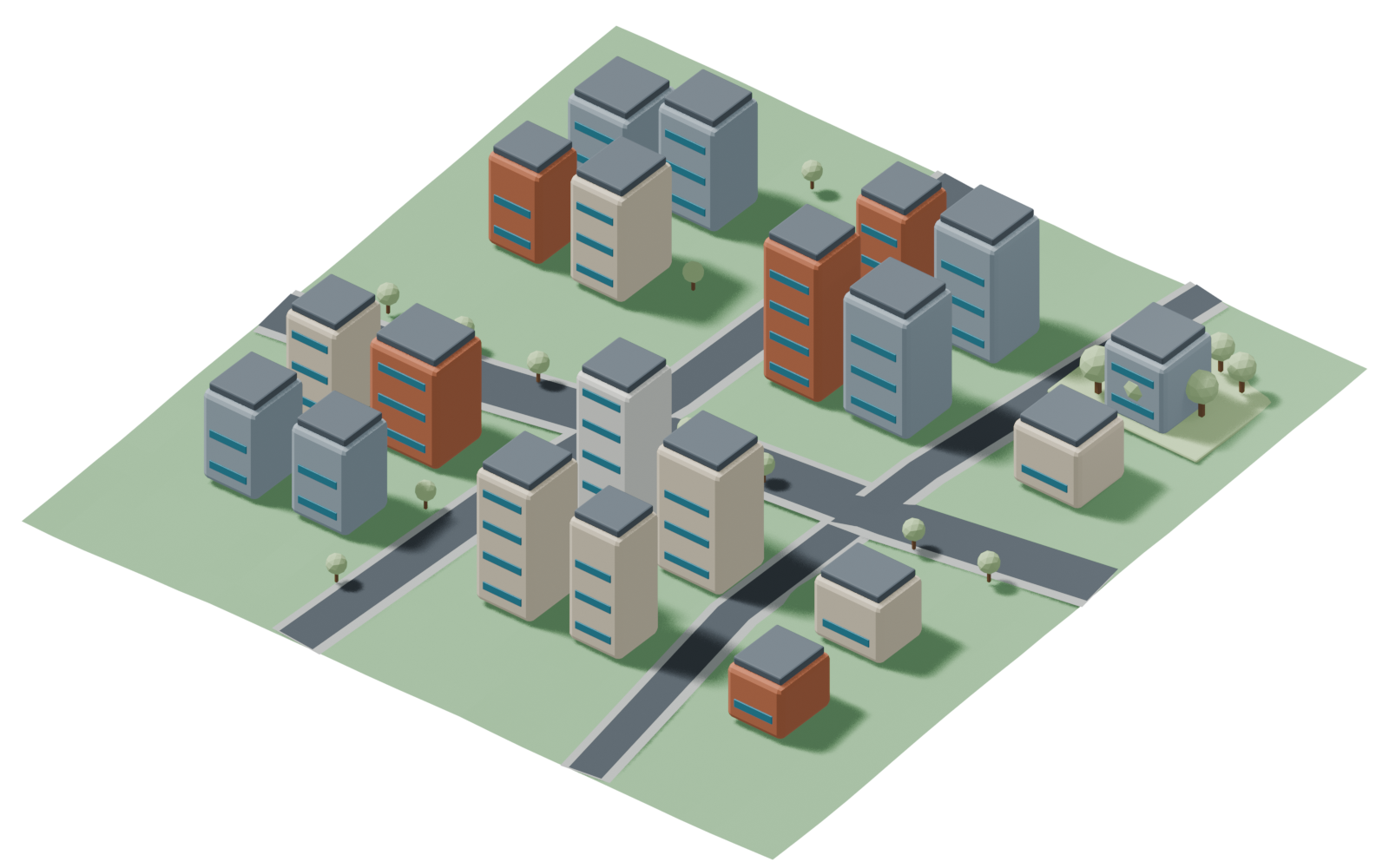 Procedural city illustration from the technical report.
